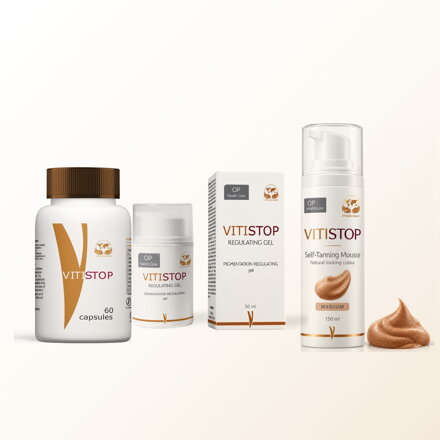 Kit Vitistop completo – Gel + 60 compresse + Mousse Autoabbronzante