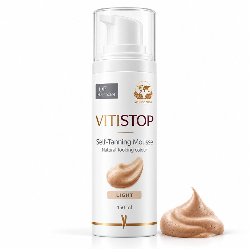 Vitistop Mousse Autoabbronzante per la vitiligine – 150 ml